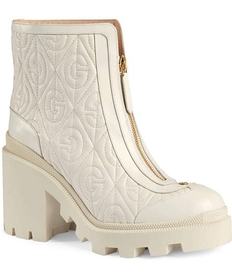 gucci trip 70mm quilted leather booties|Gucci boots for women.